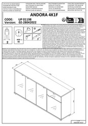 Dedeman ANDORA 4K1F Instructions D'assemblage