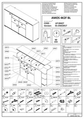 Dedeman AMOS 4K2F BL Instructions D'assemblage