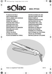 SOLAC PP7255 Mode D'emploi