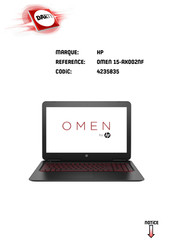 HP OMEN 15-AX002NF Manuel De L'utilisateur