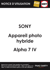Sony Alpha 7 IV Guide D'aide