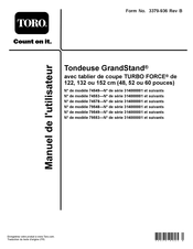 Toro GrandStand 74553 Manuel De L'utilisateur