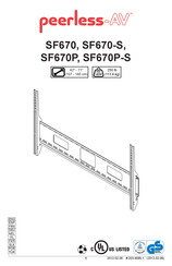 peerless-AV SMARTMOUNT SF670P-S Mode D'emploi