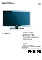 Philips 52TA648BX Manuel De L'utilisateur