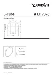 DURAVIT L-Cube LC 7376 Instructions De Montage