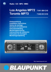 Blaupunkt Toronto MP73 Notice De Montage