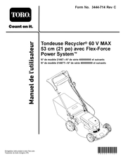 Toro Recycler 21467T Manuel De L'utilisateur