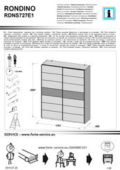 Forte RDNS727E1 Notice De Montage