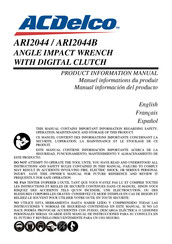 ACDelco ARI2044B Manuel Informations Du Produit