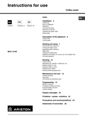 Ariston MCA 15 NA Mode D'emploi