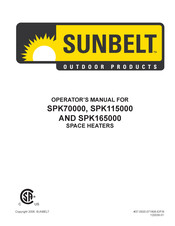 Sunbelt SPK70000 Manuel De L'opérateur