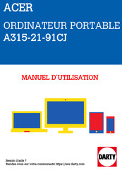 Acer A315-21-91CJ Manuel D'utilisation