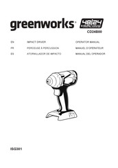 GreenWorks ISG301 Manuel D'opérateur