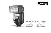 Metz MECABLITZ 58 AF-1 P digital Mode D'emploi