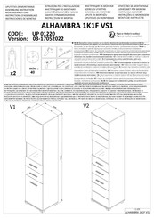 sconto ALHAMBRA 1K1F VS1 Instructions D'assemblage