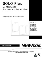 Vent-Axia Solo Plus E Instructions D'installation Et De Câblage