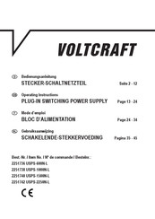 VOLTCRAFT USPS-1500N-L Mode D'emploi