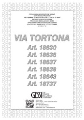 Gessi VIA TORTONA 18630 Manuel D'installation