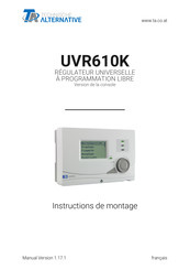 Technische Alternative UVR610K Instructions De Montage