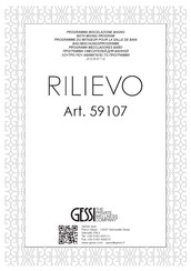 Gessi RILIEVO 59107 Manuel D'installation