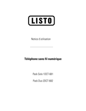 Listo Pack Solo 1DCT-681 Notice D'utilisation