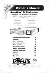 Tripp-Lite SmartPro SMX1000RT2U Manuel Du Propriétaire