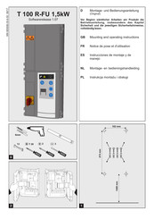 Novoferm tormatic T 100 R-FU 1,5kW Manuel D'installation