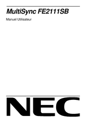 NEC MultiSync FE2111SB Manuel Utilisateur