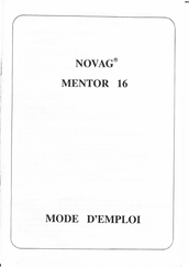 Novag MENTOR 16 Mode D'emploi