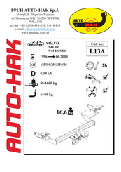 AUTO-HAK L13A Instructions De Montage