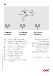 KWC F5SM1009 Notice De Montage Et De Mise En Service
