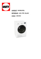 Whirlpool AZA 9781 Guide De Consultation Rapide