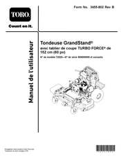 Toro GrandStand 72520 Manuel De L'utilisateur