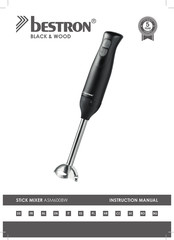 Bestron BLACK & WOOD ASM600BW Manuel D'instructions