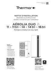 Thermor AEROLIA DUO 11 Notice D'installation