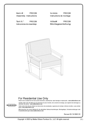 Walker Edison PREO2M Instructions De Montage