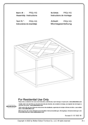 Walker Edison PRQL1KS Instructions De Montage