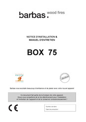 barbas BOX 75 Notice D'installation & Manuel D'entretien