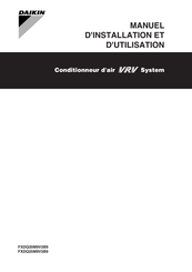 Daikin VRV System FXDQ25M9V3B9 Manuel D'installation Et D'utilisation