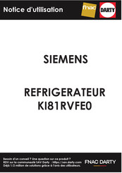 Siemens KI81RVFE0 Manuel D'utilisation