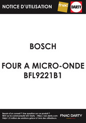 Bosch BF 9221 1 Série Manuel D'utilisation Et Notice D'installation