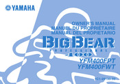 Yamaha BIG BEAR PROFESSIONAL 400 2001 Manuel Du Propriétaire