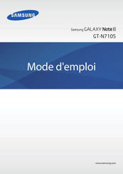 Samsung GT-N7105 Mode D'emploi
