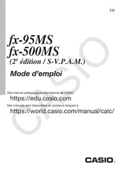 Casio fx-500MS Mode D'emploi