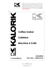 Kalorik CM 38933 Mode D'emploi