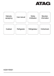 Atag KA2411R/A01 Notice D'utilisation