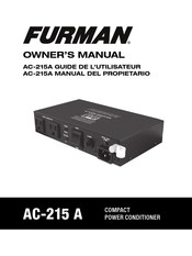 Furman AC-215A Guide De L'utilisateur