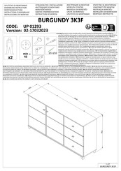 trendteam BURGUNDY 3K3F UP 01293 Instructions D'assemblage