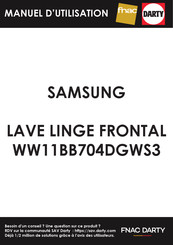 Samsung WW11BB704DGWS3 Manuel D'utilisation