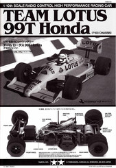 Tamiya TEAM LOTUS 99T Honda 84191 Mode D'emploi